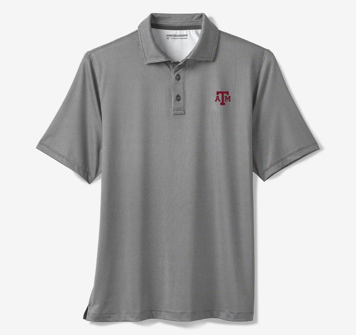Collegiate XC+™ Gingham Polo - Texas A&M - Black Shirt