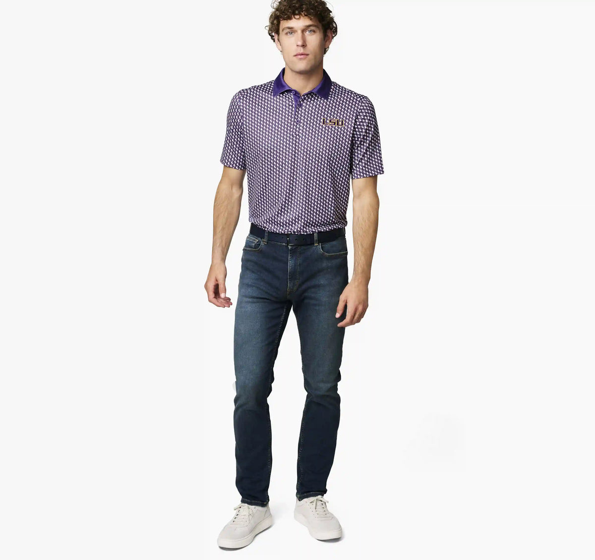 Collegiate XC+™ State Print Polo - LSU - Purple