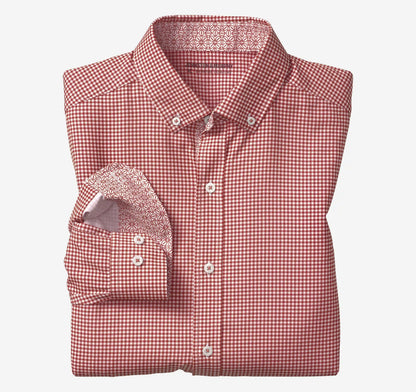 Game Day XC+™ Long-Sleeve Gingham Shirt - Red
