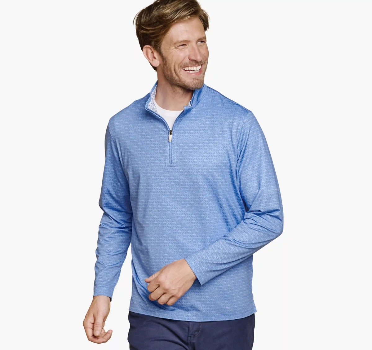 Game Day XC4® Plays Print Quarter-Zip - Light Blue