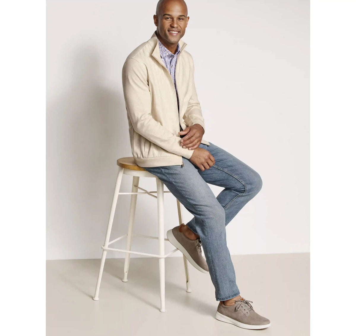 Twill Full-Zip - Oatmeal