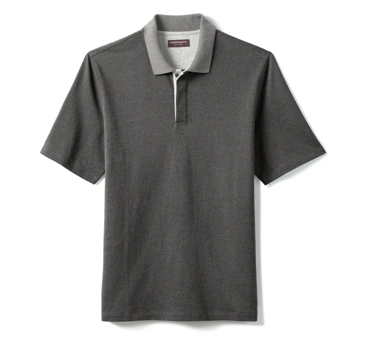Tonal Polo - Charcoal Birdseye