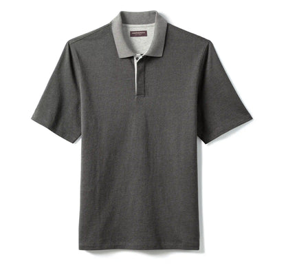 Tonal Polo - Charcoal Birdseye