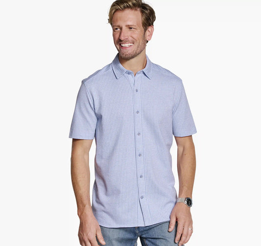 Bennett Short-Sleeve Shirt - Light Blue Gingham