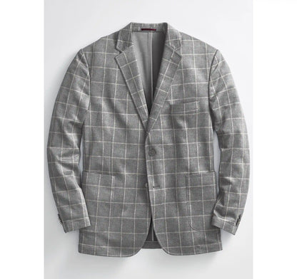 XC Flex® Pinnacle Knit Blazer - Gray Plaid