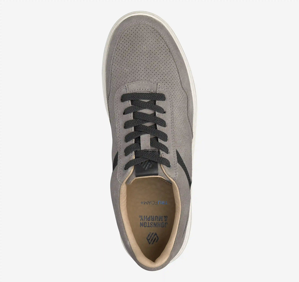 Dawson Moc Toe U-Throat - Gray Suede/Black Full-Grain Leather