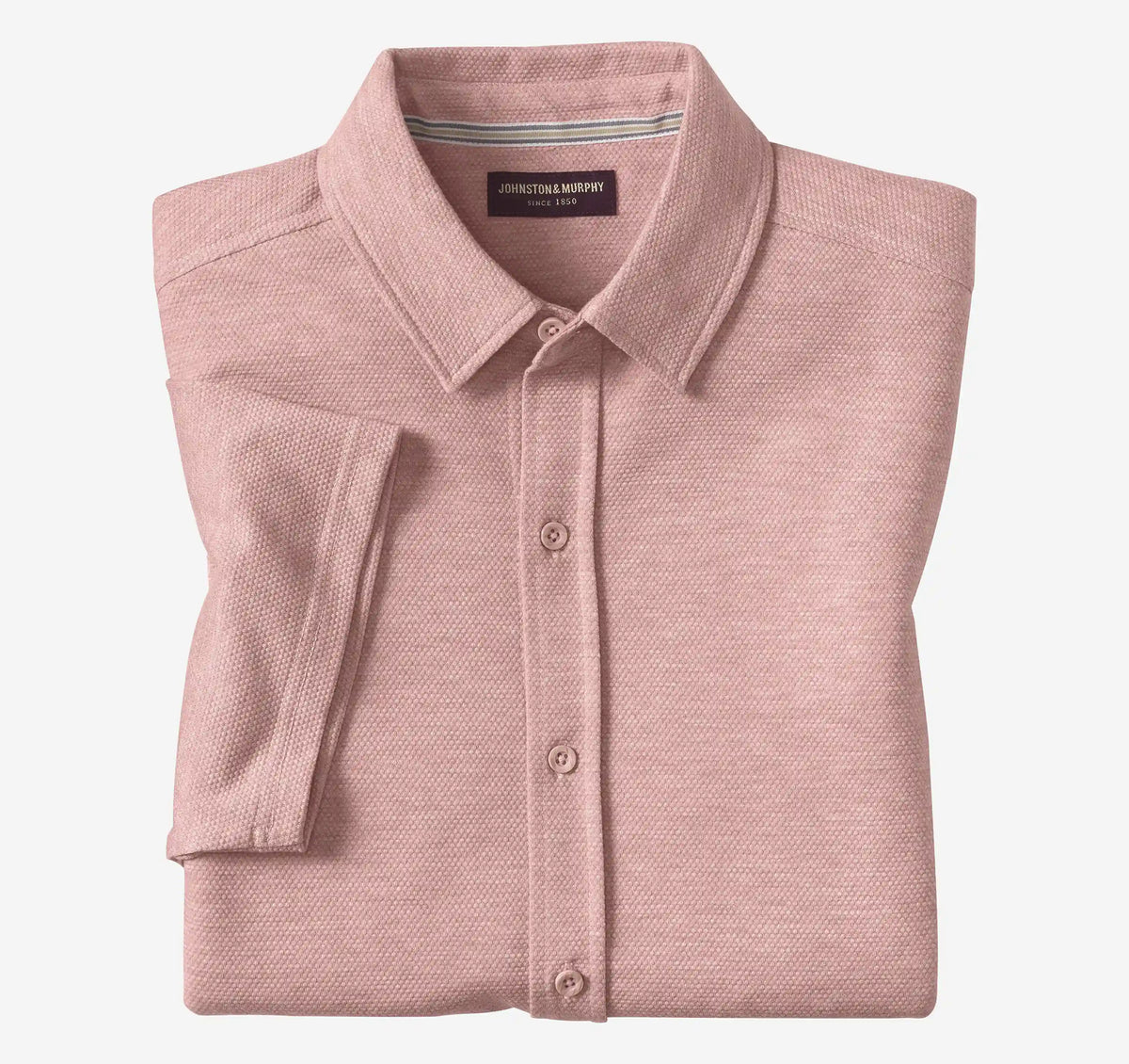 Bennett Short-Sleeve Shirt - Pink Honeycomb