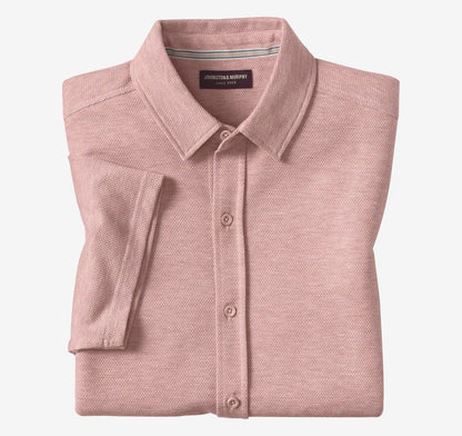 Bennett Short-Sleeve Shirt - Pink Honeycomb