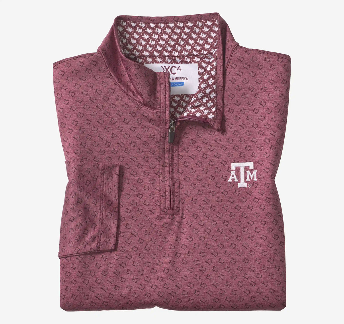 Collegiate XC+™ State Print Quarter-Zip - Texas A&M - Maroon