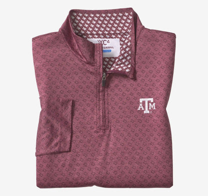 Collegiate XC+™ State Print Quarter-Zip - Texas A&M - Maroon
