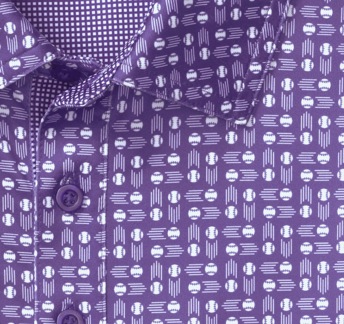 Game Day XC+™ Baseball Print Polo - Purple