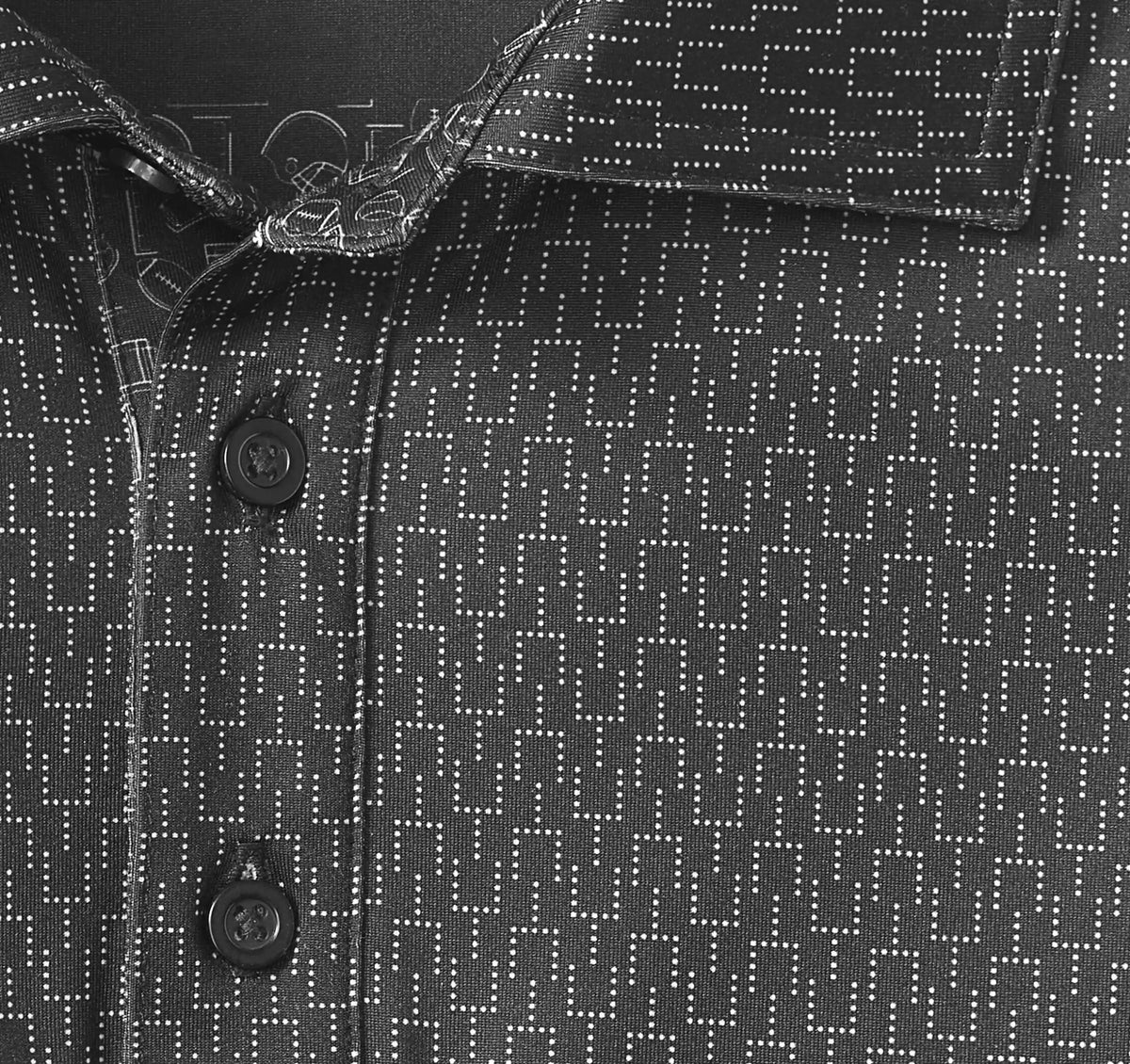 Game Day XC4® Goal Post Print Polo - Black