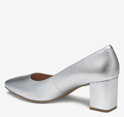 Vicki Pump - Silver Metallic Sheepskin