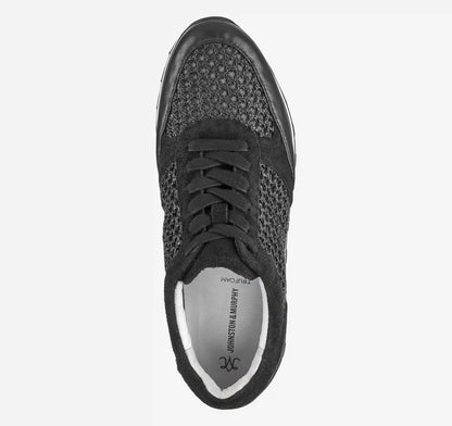 Piper Crochet Lace-Up - Black Suede/Crochet