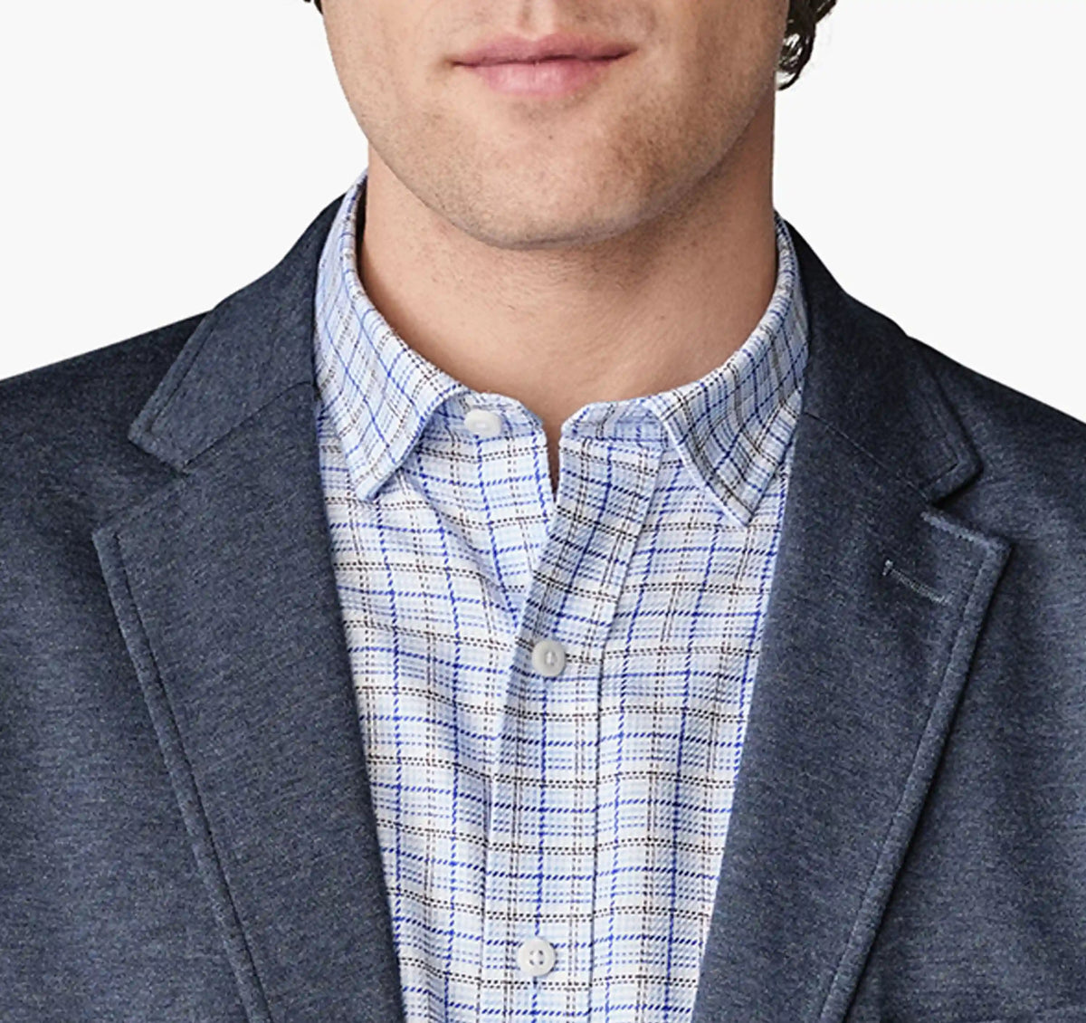 XC Flex® Pinnacle Hooded Knit Blazer - Navy Birdseye