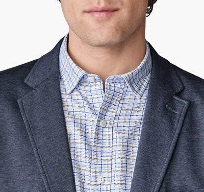 XC Flex® Pinnacle Hooded Knit Blazer - Navy Birdseye