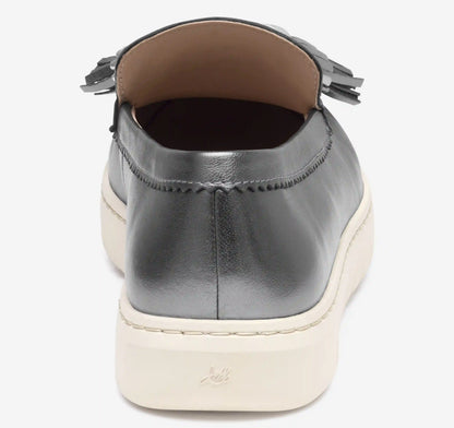 Camryn Tassel Loafer - Gunmetal Metallic Sheepskin
