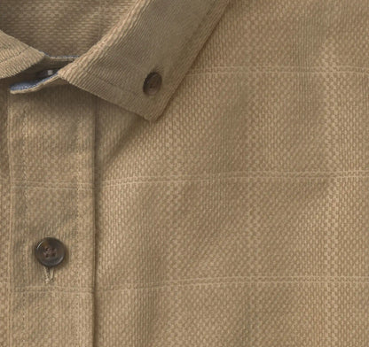 Sherwood Corduroy Shirt - Tan Plaid