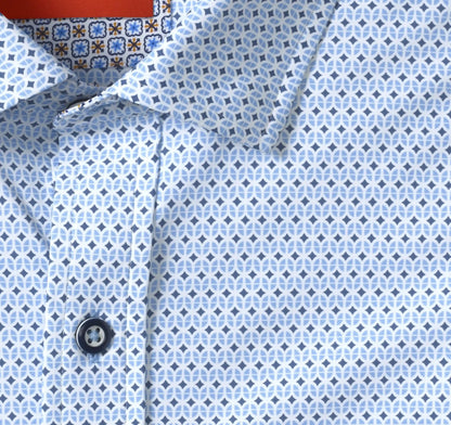 XC+™ Motion Long-Sleeve Print Knit Shirt - Blue Tulip