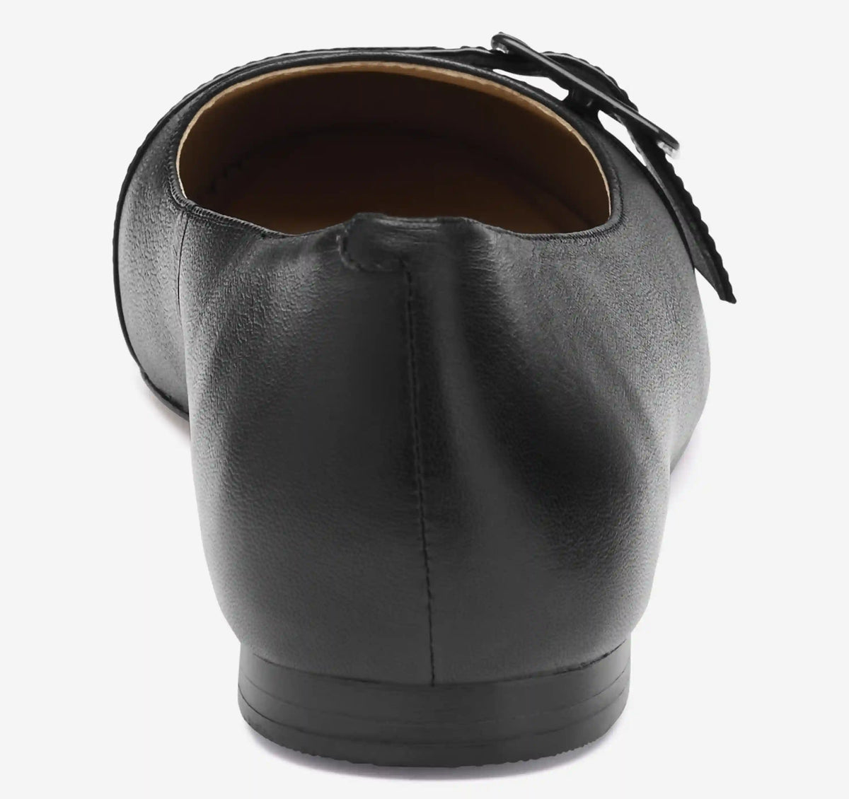 Claire Belted Flat - Black Glove Leather/Patent