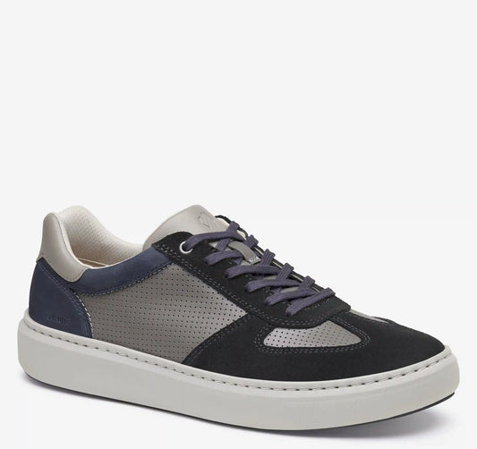 Anders T-Toe - Black Suede/Gray Full-Grain Leather