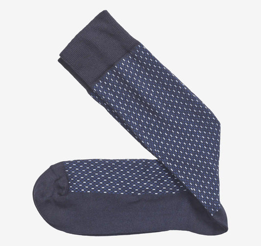 Pindot Socks - Navy