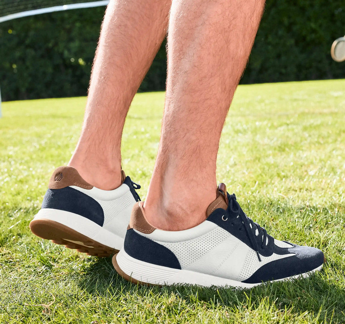 Kinnon T-Toe - Navy Suede/White Full Grain