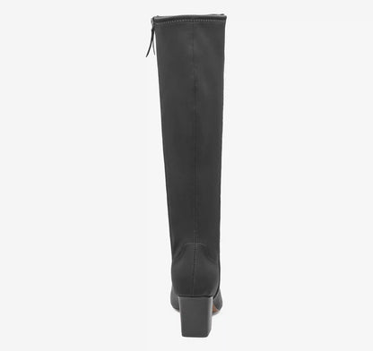 Vicki Tall Boot - Black Calfskin/Spandex