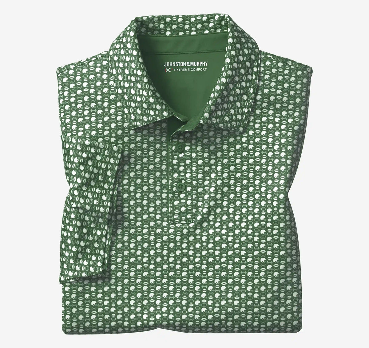 Game Day XC+™ Helmet-and-Football Print Polo - Green