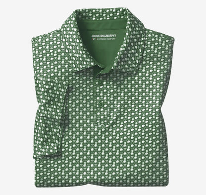 Game Day XC+™ Helmet-and-Football Print Polo - Green