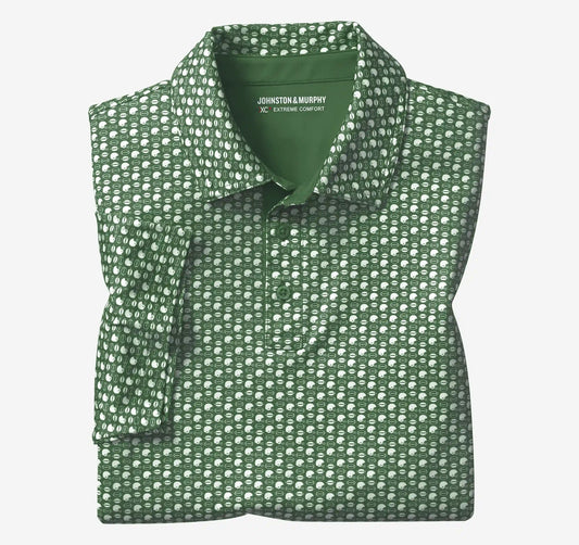 Game Day XC+™ Helmet-and-Football Print Polo - Green