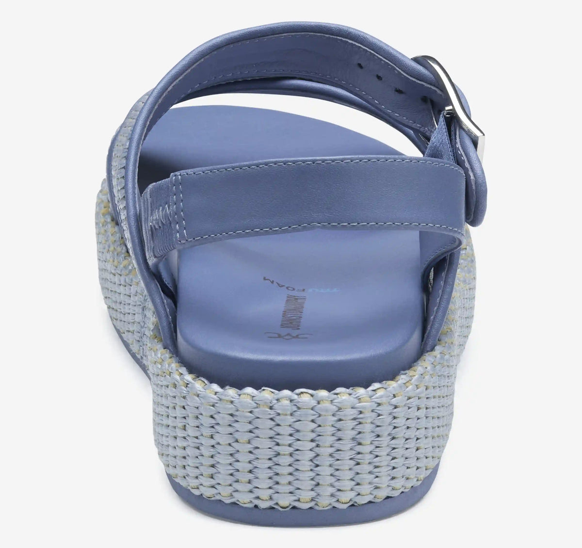 Carli Cross-Band Sandal - Light Blue Raffia/Nappa Leather