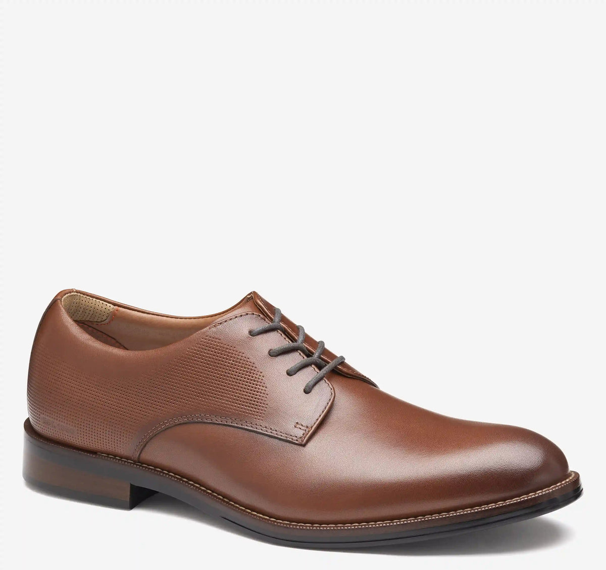 XC+™ Copley Plain Toe - Cognac Embossed Waterproof Full Grain Leather