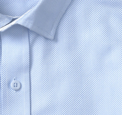 Ovation Non-Iron Dress Shirt - Blue Solid Birdseye