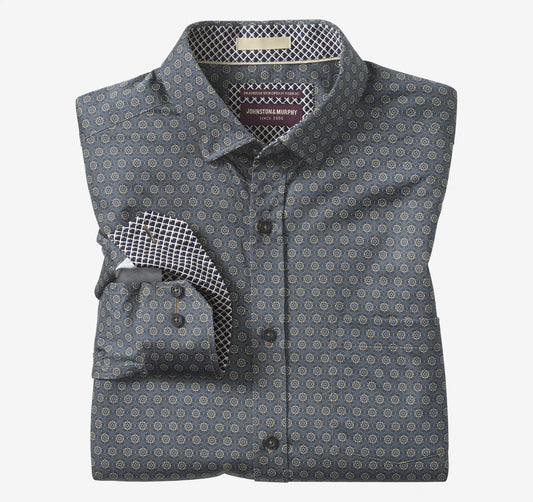 Printed Cotton Shirt - Brown Atrium