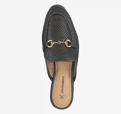 Ali Perfed Bit Mule - Black Glove Leather