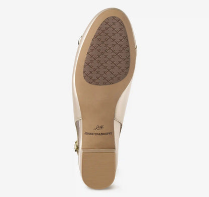 Sienna Button Slingback - Sand Pearlized Sheepskin