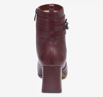 Whitney Chain Bootie - Wine Nappa Leather