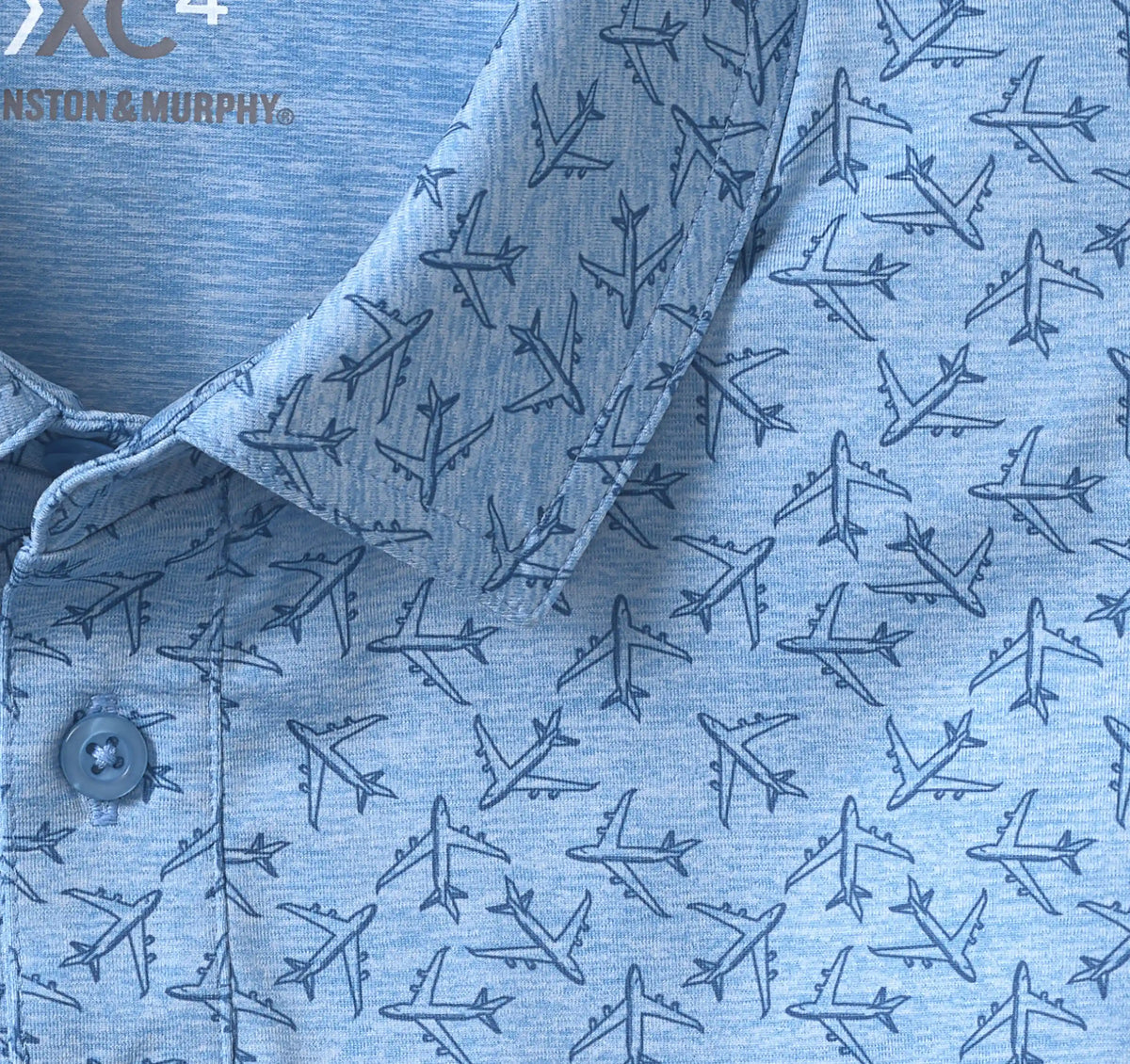 XC4® Performance Polo - Blue Tonal Airplane
