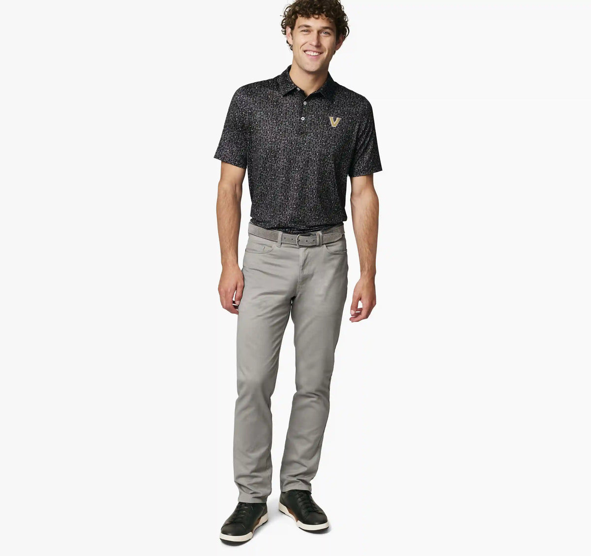 Collegiate XC+­™ Multi Sport Print Polo - Vanderbilt University - Black