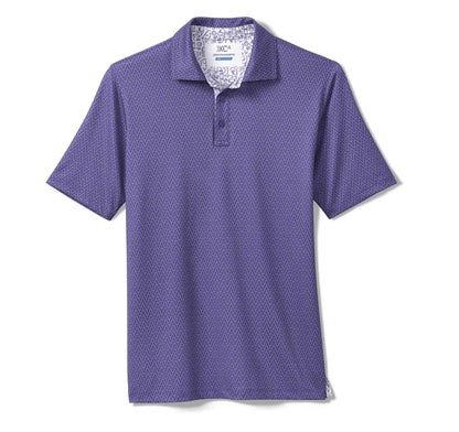 Game Day XC4® Goal Post Print Polo - Purple