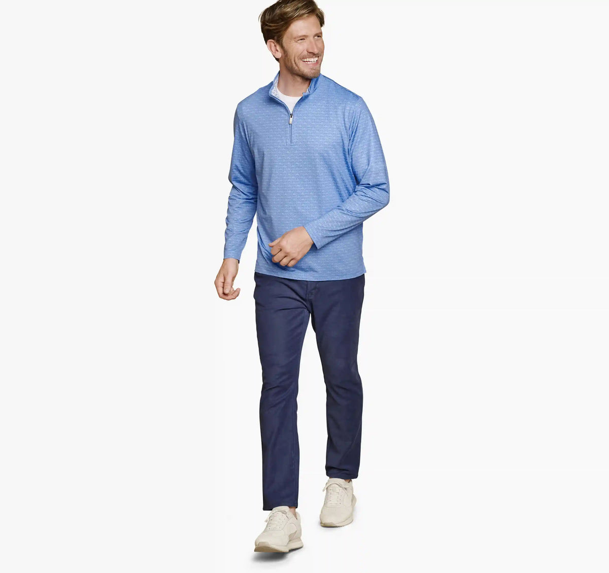 Game Day XC4® Plays Print Quarter-Zip - Light Blue