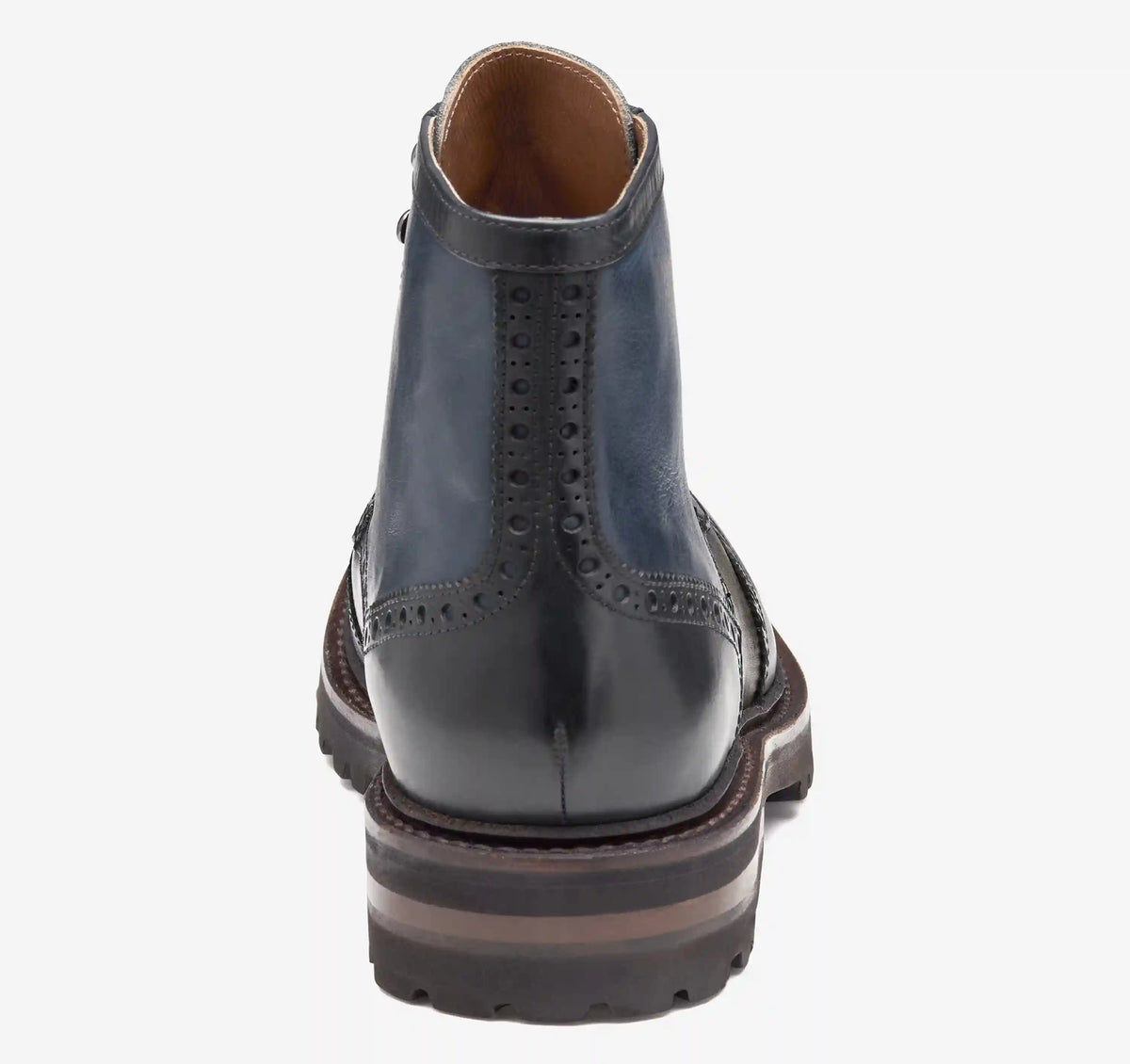 Dudley Lug Wingtip Boot - Navy Multi Hand-Stained Calfskin