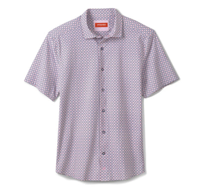 XC+™ Motion Short-Sleeve Print Knit Shirt - Pink Medallion