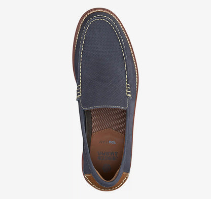 Upton Perfed Venetian Loafer - Navy Nubuck
