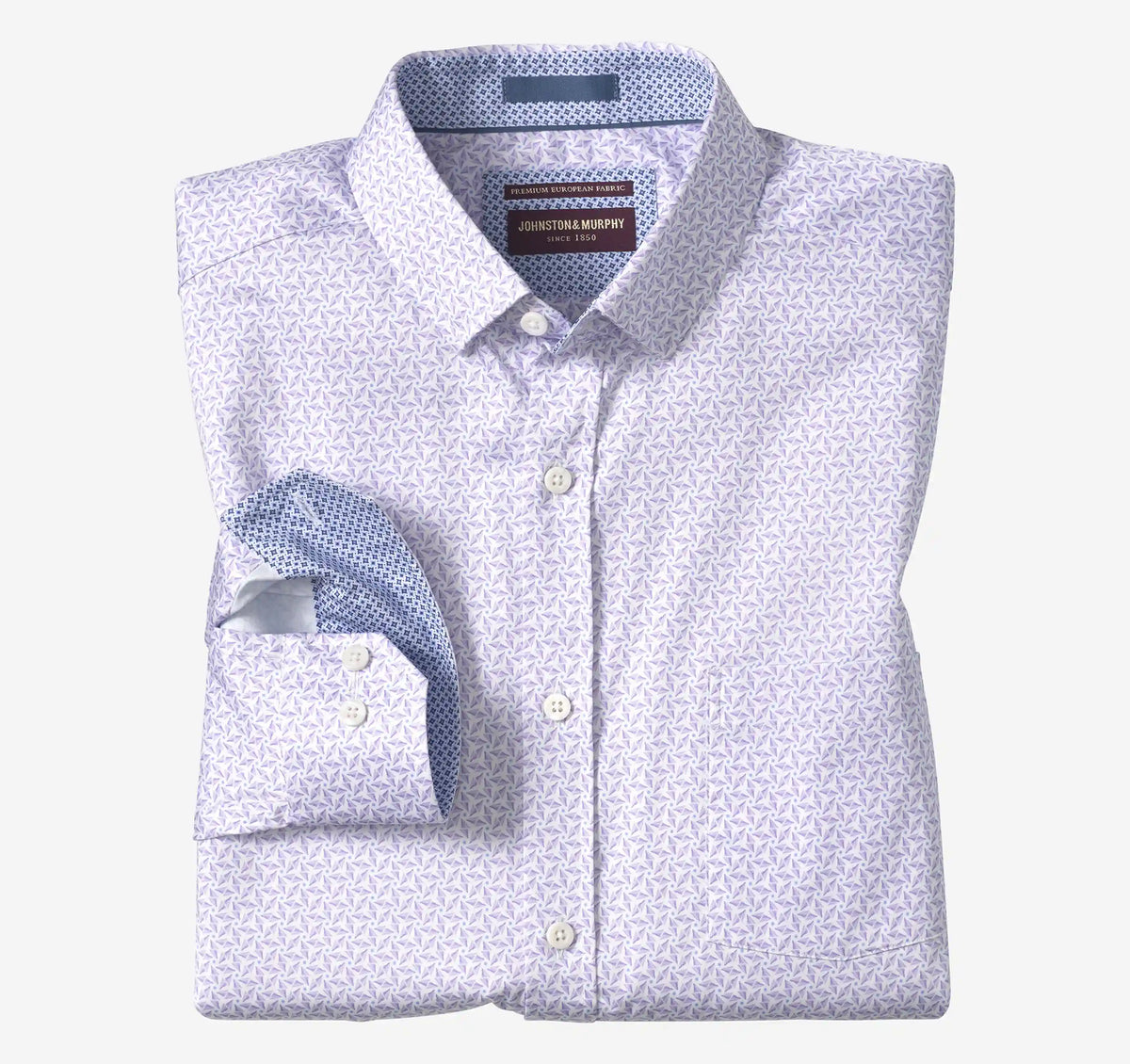 Logan Printed Long-Sleeve Shirt - Purple Pinwheel