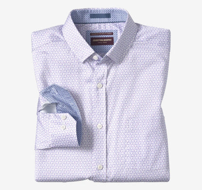 Logan Printed Long-Sleeve Shirt - Purple Pinwheel