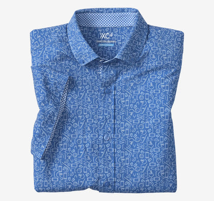 Game Day XC4® Short-Sleeve Multi-Sport Print Shirt - Royal