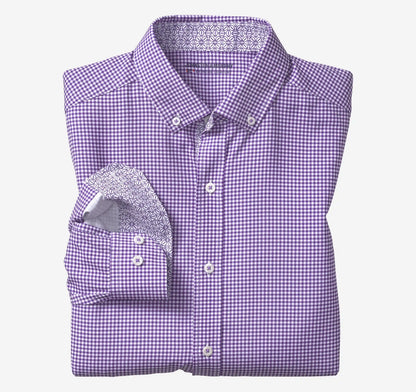Game Day XC+™ Long-Sleeve Gingham Shirt - Purple