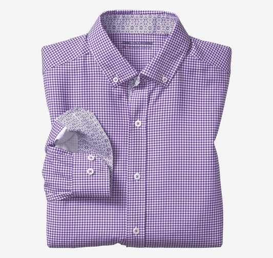 Game Day XC+™ Long-Sleeve Gingham Shirt - Purple